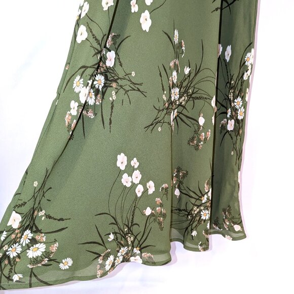 NWT Reformation | Green Floral Demy Midi Dress "Lomita" | Size XL - Picture 8 of 13